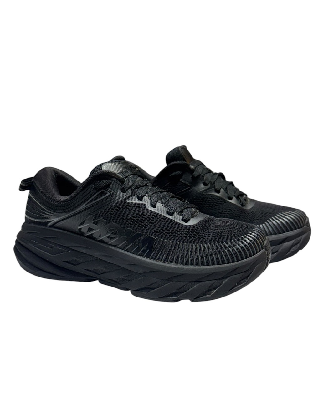 Hoka One One Womens Bondi 7 Shoes Sneakers Size 7.5D Wide Black